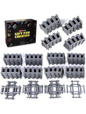 103-Piece City Train Track Set - Curved, Straight & Crossing Accessories